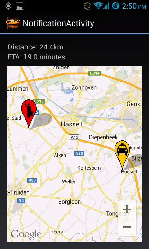 android location taxi