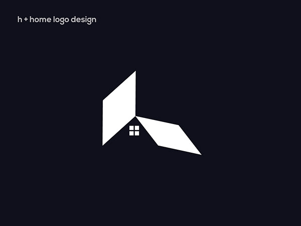 Letter h home logo design