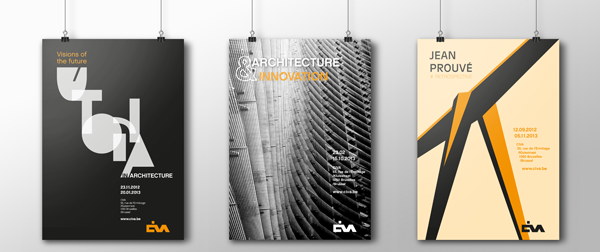 CIVA architecture exhibition museum posters stationary catalog esiaj