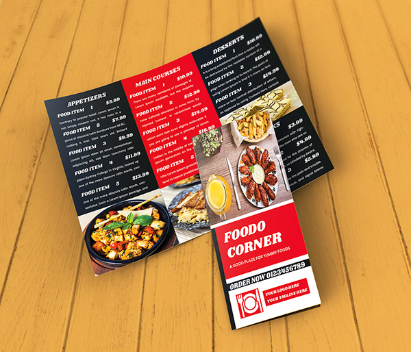 Restaurant brochure design
