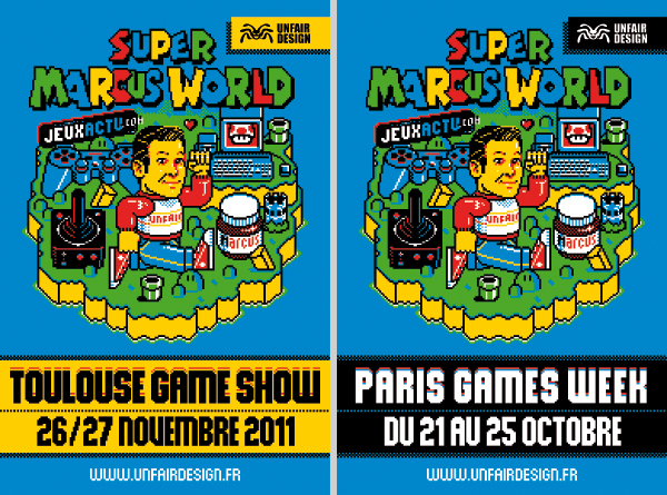 marcus SUPER MARCUS WORLD UNFAIR DESIGN MIGHTY SHORT SHORT ILLUSTRATION PARIS GAME WEEK JEUXACTU