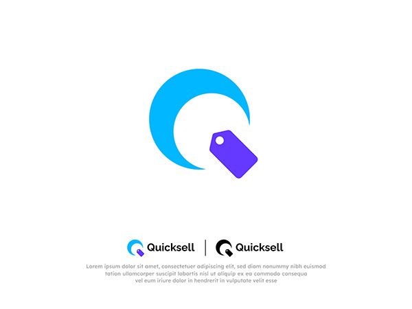 quicksell ecommerce logo design, branding, icon