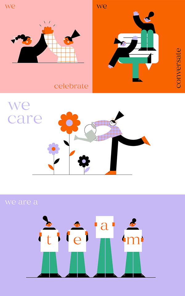 Teamwork illustrations