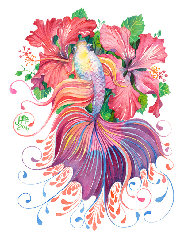 Watercolor Fish Collection
