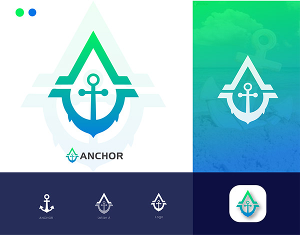 Modern Anchor Logo