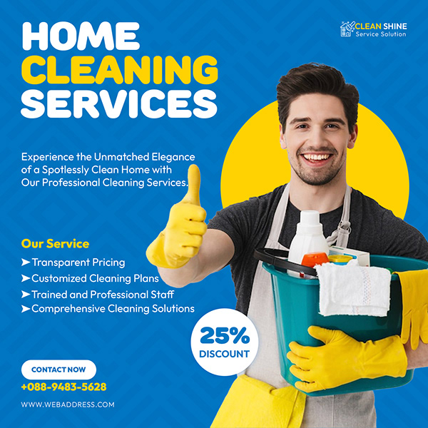 Cleaning Service Social Media Post Design