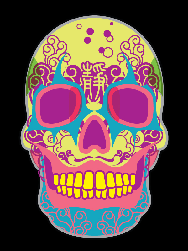 acid rain Poster Design concept Exchibition toy design Fun Collaboration skull Retro Halloween dope rock ghost zen