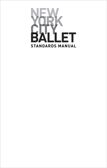 new york city ballet  NYCB  branding  Standard Manual Style Guide