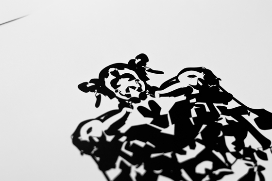 The fourth illustrations black and white bw graphic