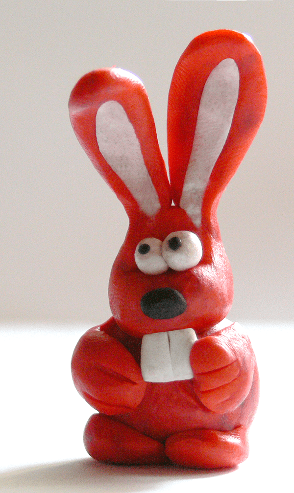 Plasticine rabbit pongo