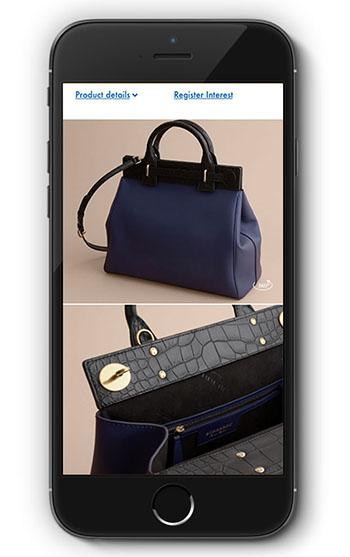 Burberry app redesign luxury retail