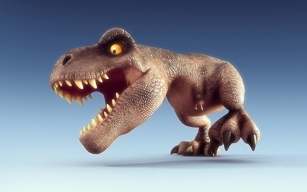 T-rex cartoon on Behance