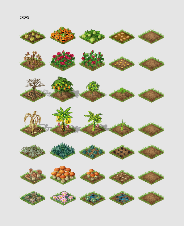 vector art icons game Social game newsfeeds Isometric