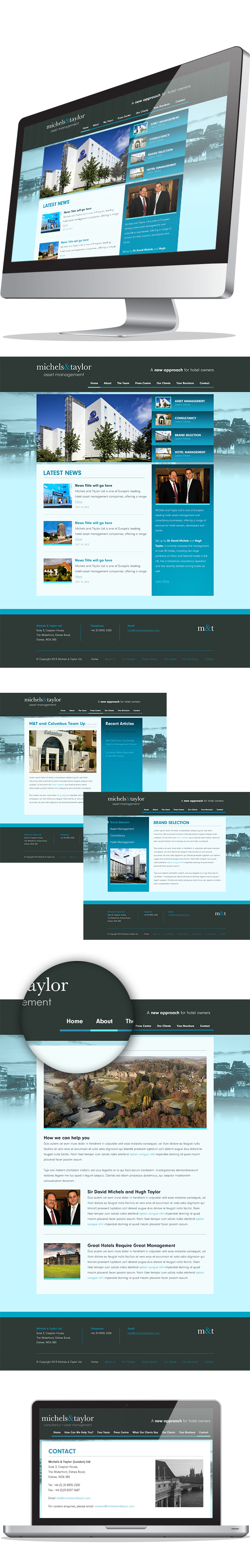 hotel management corporate Website design Webdesign shoe shine