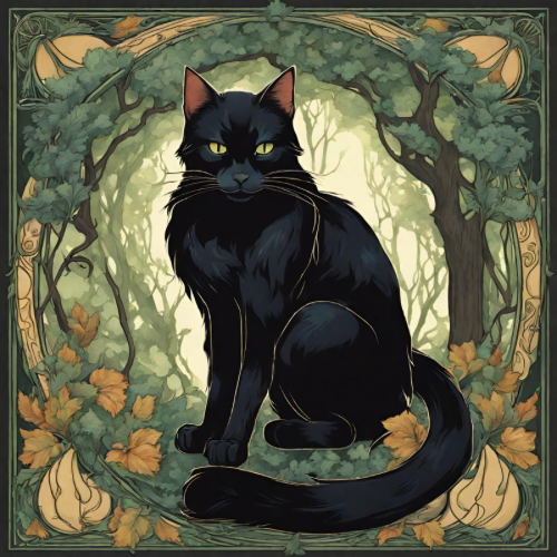 animals cats Cat Black Cat sphynx russian blue  art deco forest spirit forest Expressionism vanitas surrealism