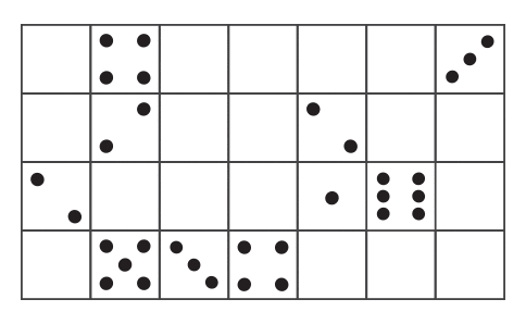 branding  identity dice Chance bingo dots pattern grid black and white