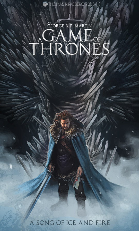 Game of Thrones a song of ice and fire George RR Martin Bantam Books bantam hbo Home Box Office thomas kirkeberg ned stark eddard stark direwolf wolf