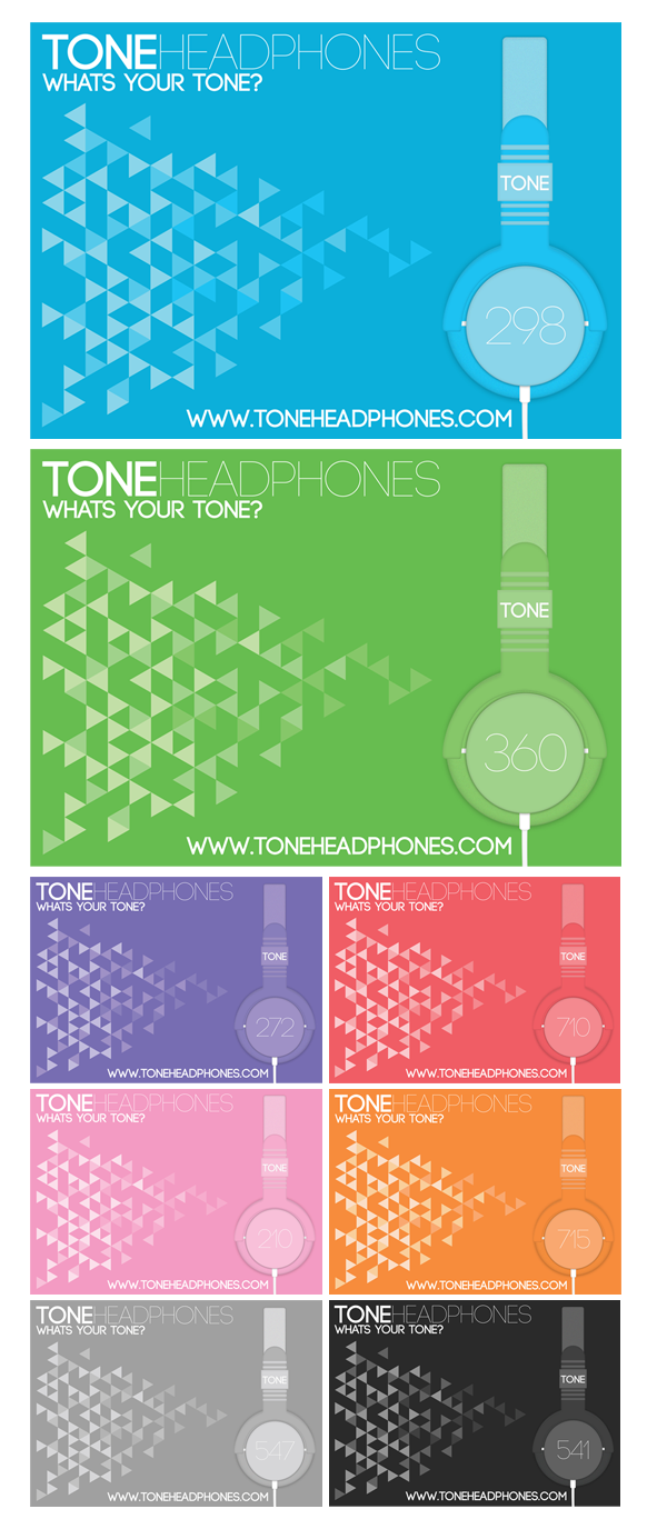 tone headphone headphones brand development colour graphic design matt Edson University uni Project brief assignment