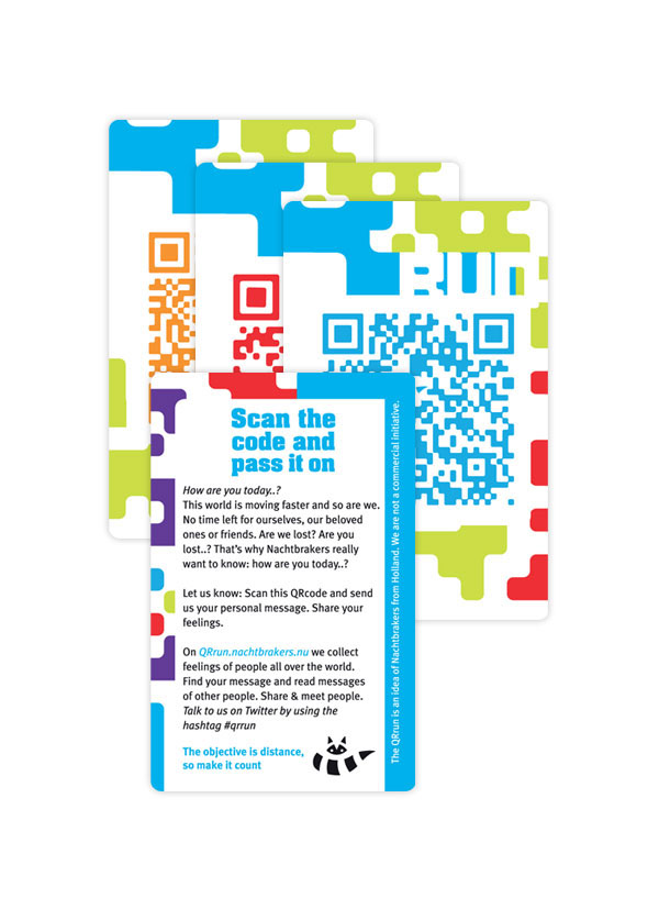 QR Code qr nachtbrakers Bart verbiest bart verbiest QRrun creditcard message bottle run twitter Travel journey