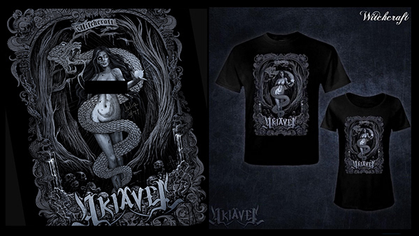T-Shirt "Witchcraft" for Akiavel band by Julia Art
