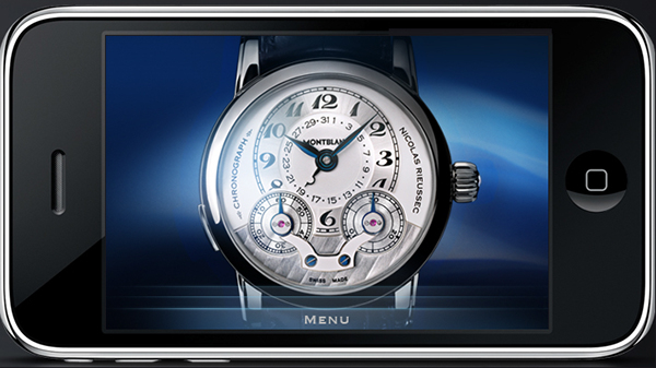 iphone app application montblanc watch horlogerie horology