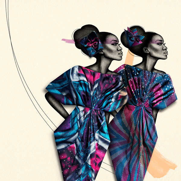 Adobe Portfolio #vlisco #delicate shades #anneke krull #iloveillusration #illustration #fashion campaign sabinepieper
