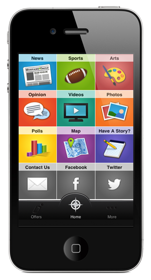 Mustang Daily Mobile app cal poly newspaper tileboard menu news
