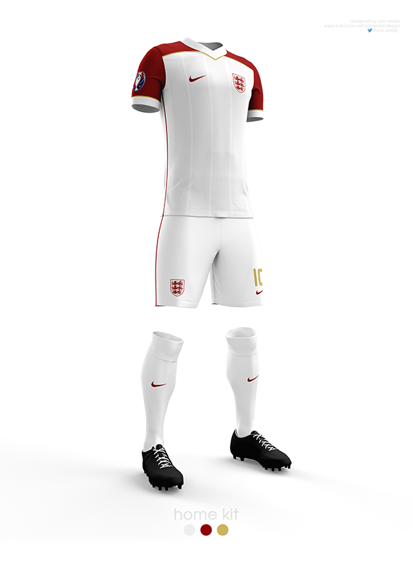 England National Team Kit Designs Euro 2016
