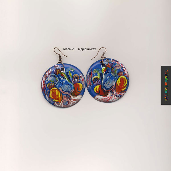 jewelry earrings Ethnic monochromator Indi elephant flower dream yanagumennaya black White