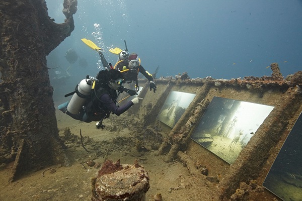 underwater Barbados diving rococo marie antoinette