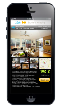Web app iphone design graphic digital brand identity Real estate company Italy
