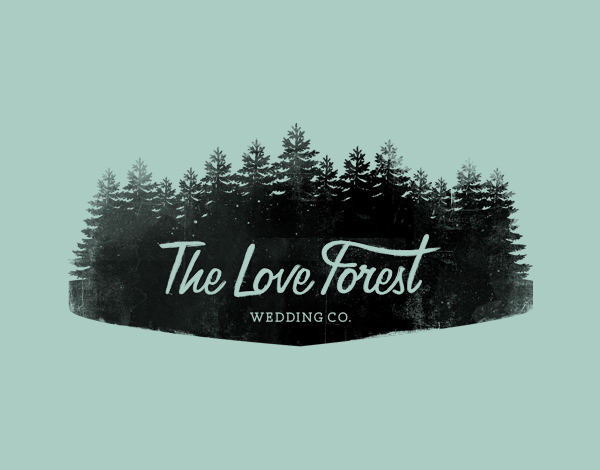 Love forest wedding planner identity stationary logo handmade businesscard Nature stamp