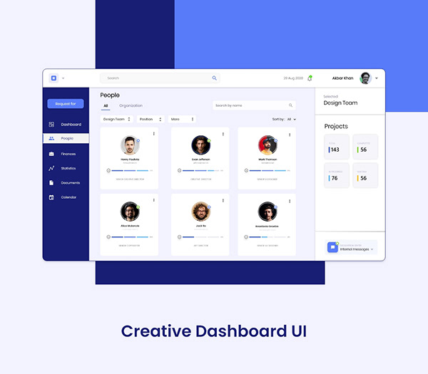 Creative Dashboard UI