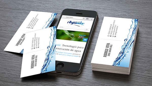 brand design business card print high res graphics clean water aqua corporate