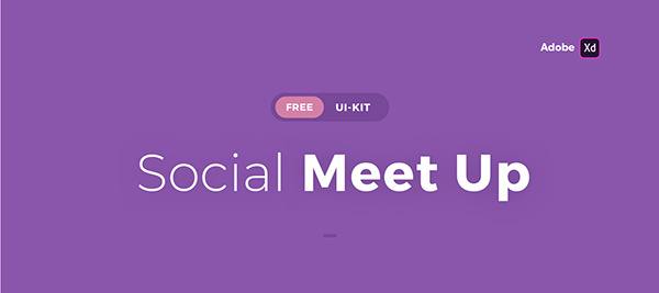 Social Meet Up UI Kit FREE for Adobe XD