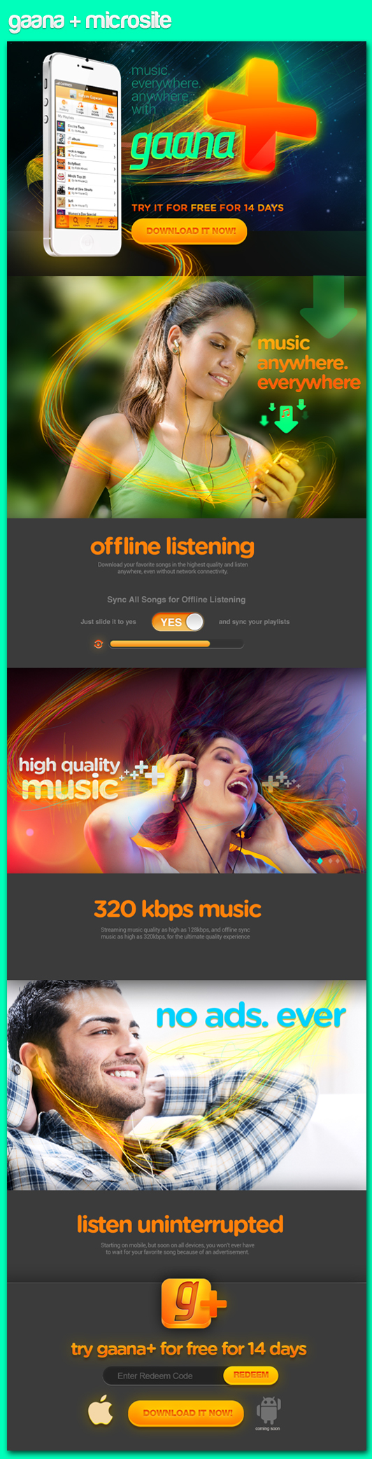 gaana Streaming music streaming English Songs Bollywood Telegu bengali app design app ios iphone iphone 5 music app Iphone 4