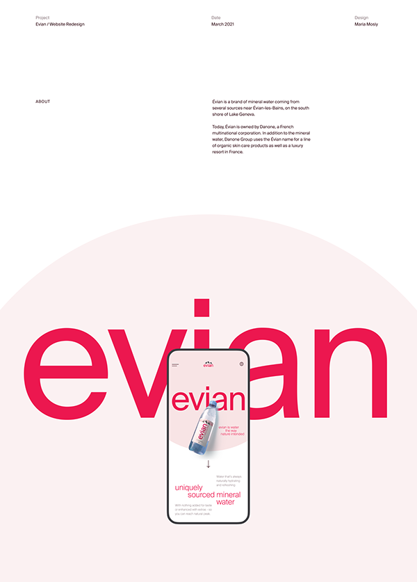 Evian website redesign