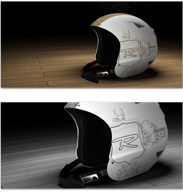 rossignol Ski winter sport Helmet graphism concept wood