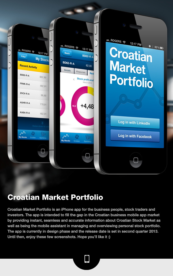 Croatian Market Portfolio iPhone App