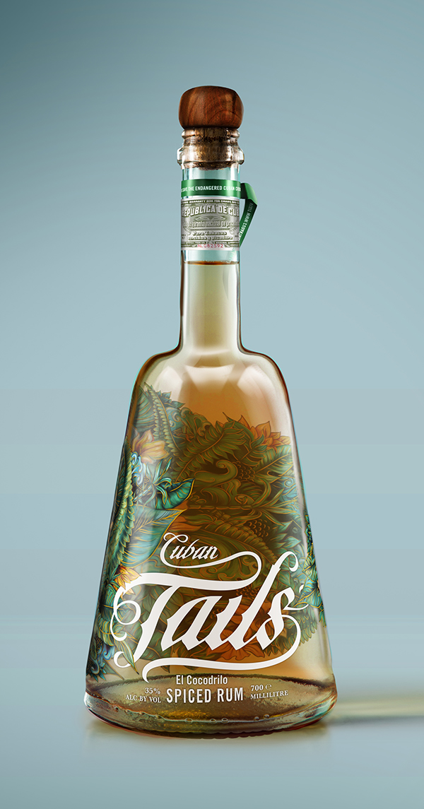 Tails cuba Cuban rum Tropical branding  brand story crocodile cuban