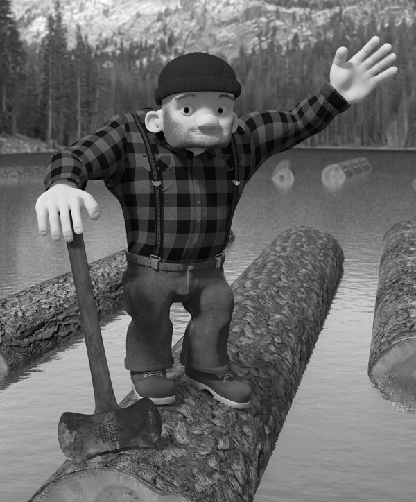 modo  Modo 601 Character CGI CG human lumberjack