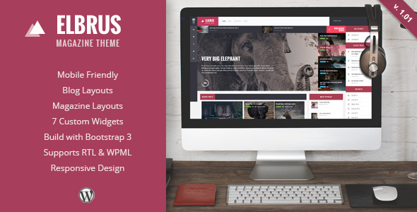 wordpress themeforest Responsive Web Design  UI Website Blog Theme bootstrap magazine