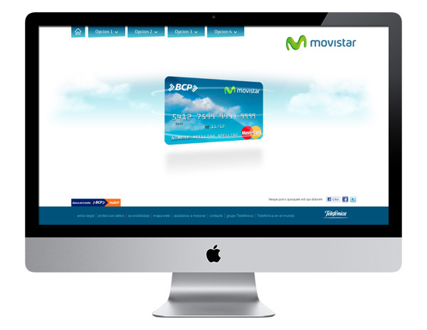 movistar web site bcp mastercard