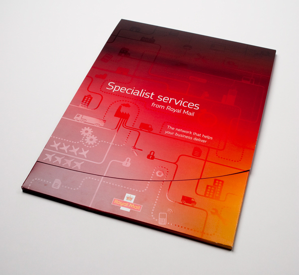 folder brochures network spot varnish UV Varnish Varnish Royal Mail Specialist Services corporate