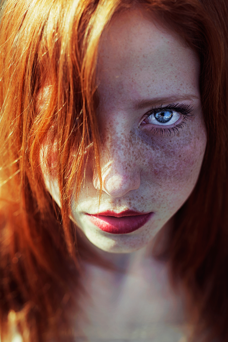 freckles people portrait redhead Blue Eyes woman beauty