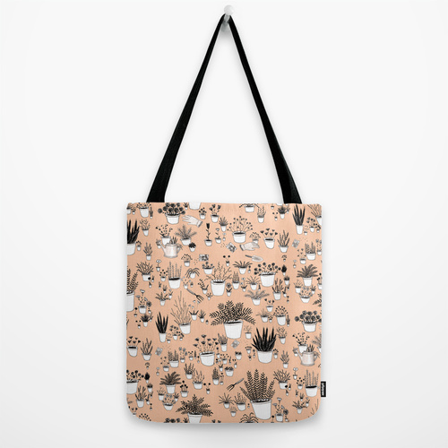 forrest Ocean plants pattern surface design Tote Bags