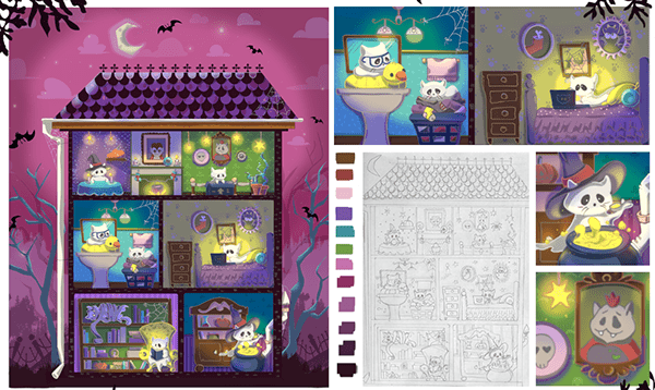 GHOST CAT HOUSE PUZZLE CHARACTER