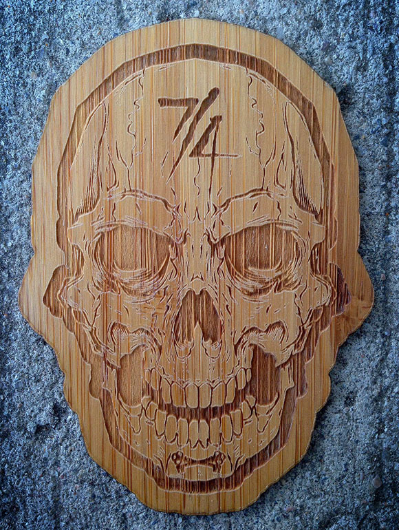 stickers  laser  engraved  hydro74 wood  iphone