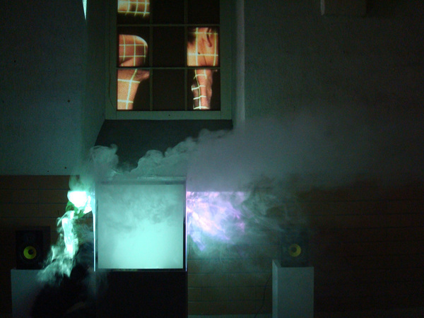 video installation smoke projection 3D video mapping