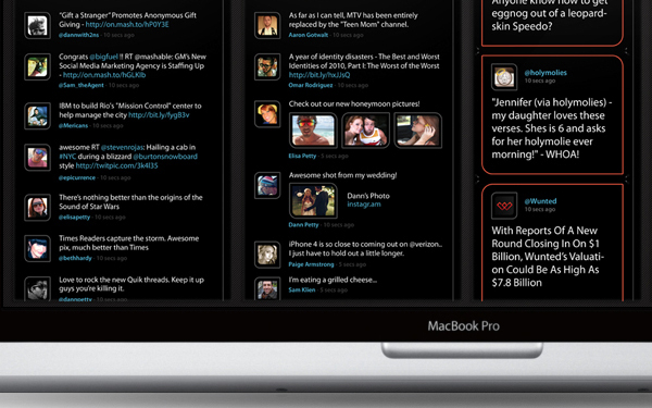 Dann Petty iPad iphone desktop application dark black Sci Fi user interface mobile news social twitter RSS
